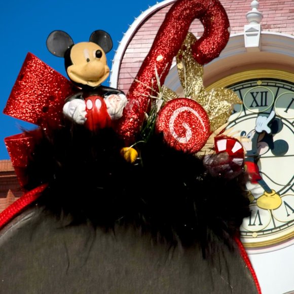 Christmas Headband, Mickey Mouse Hair Accessory, Disney Inspired Gift, Holiday main image 4